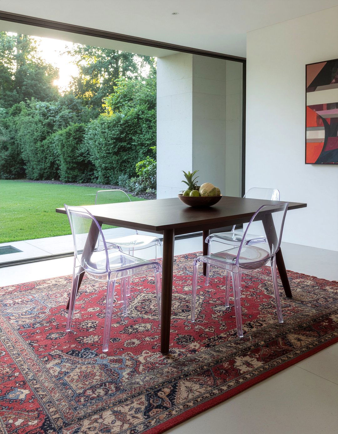 Acrylic Ghost Chairs - 30 condo dining room ideas