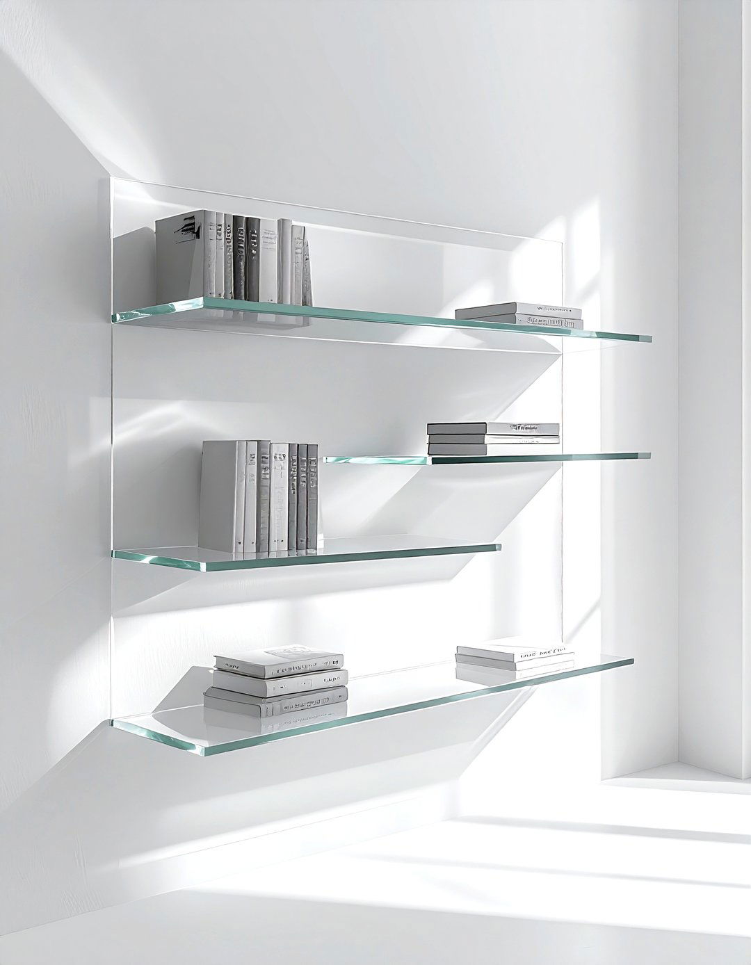 Acrylic Invisible Shelf - 30 living room book displays