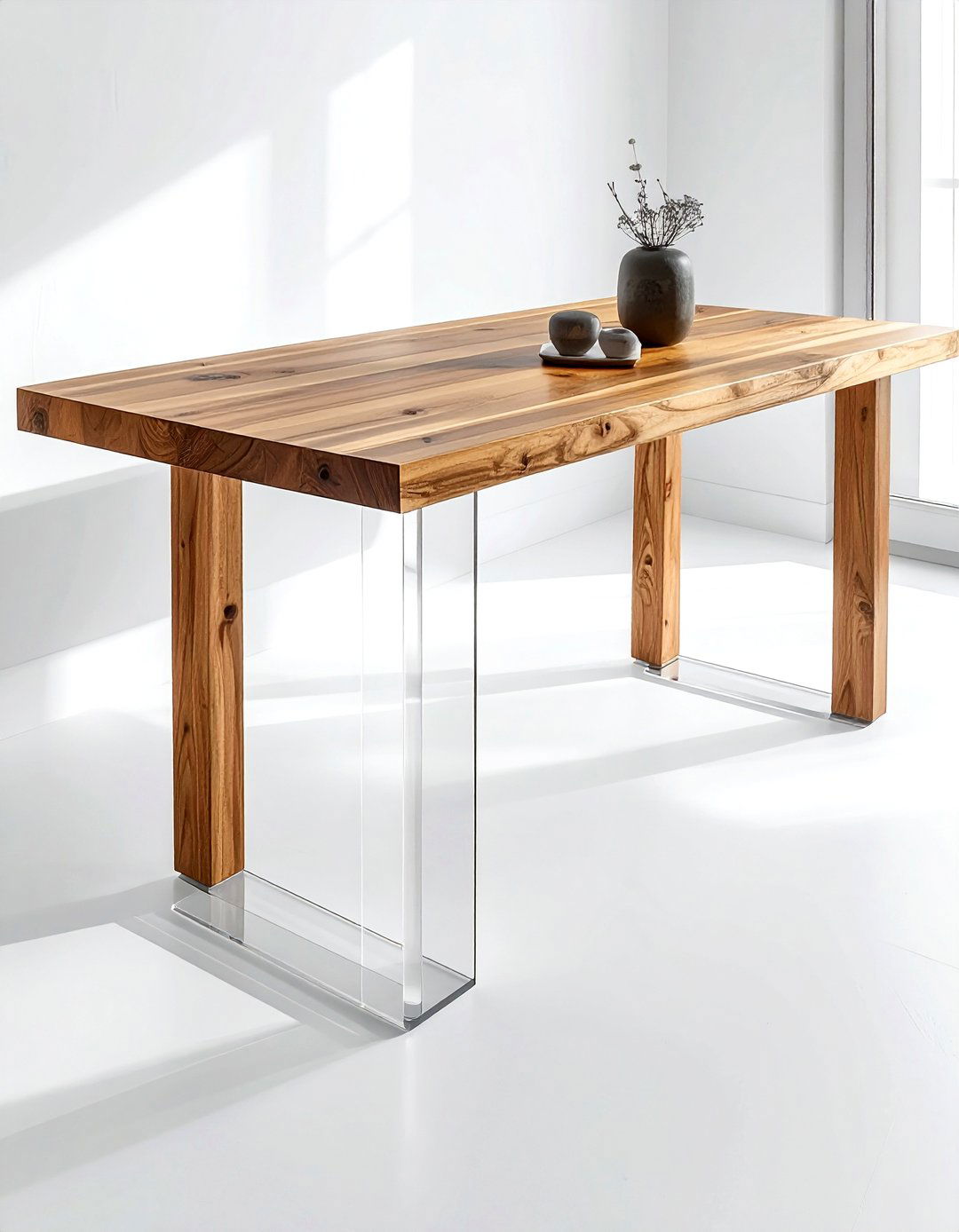 Acrylic Leg Dining Table - 30 rectangular dining table ideas
