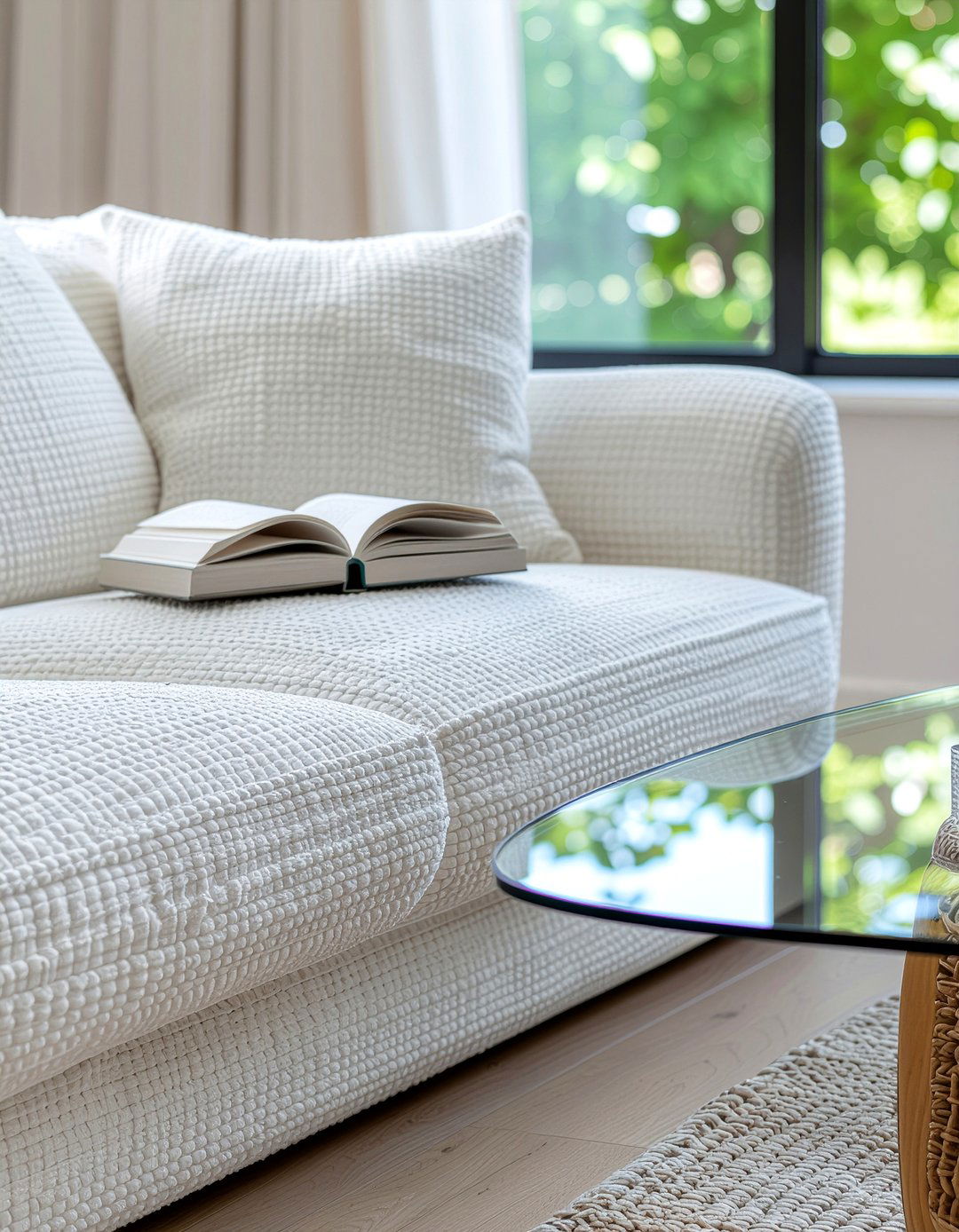 Acrylic Side Table - 30 glam living room ideas