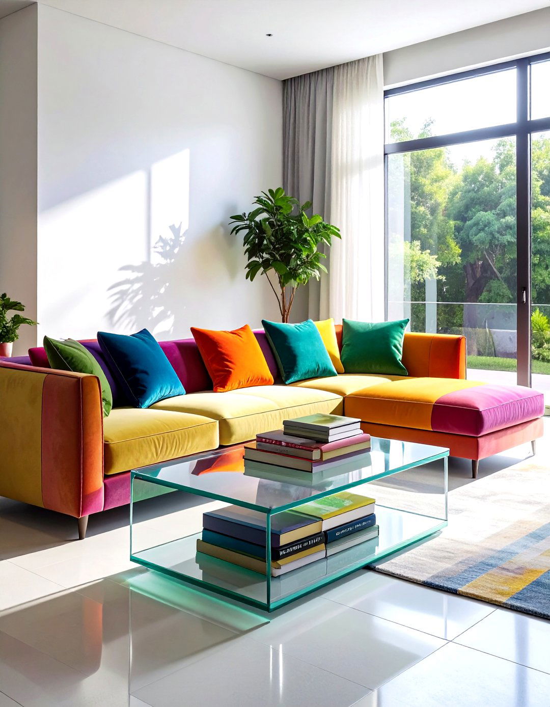 Acrylic Side Table - 30 living room side table ideas