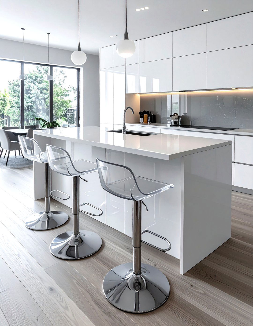 Acrylic bar stool - 30 acrylic decor ideas