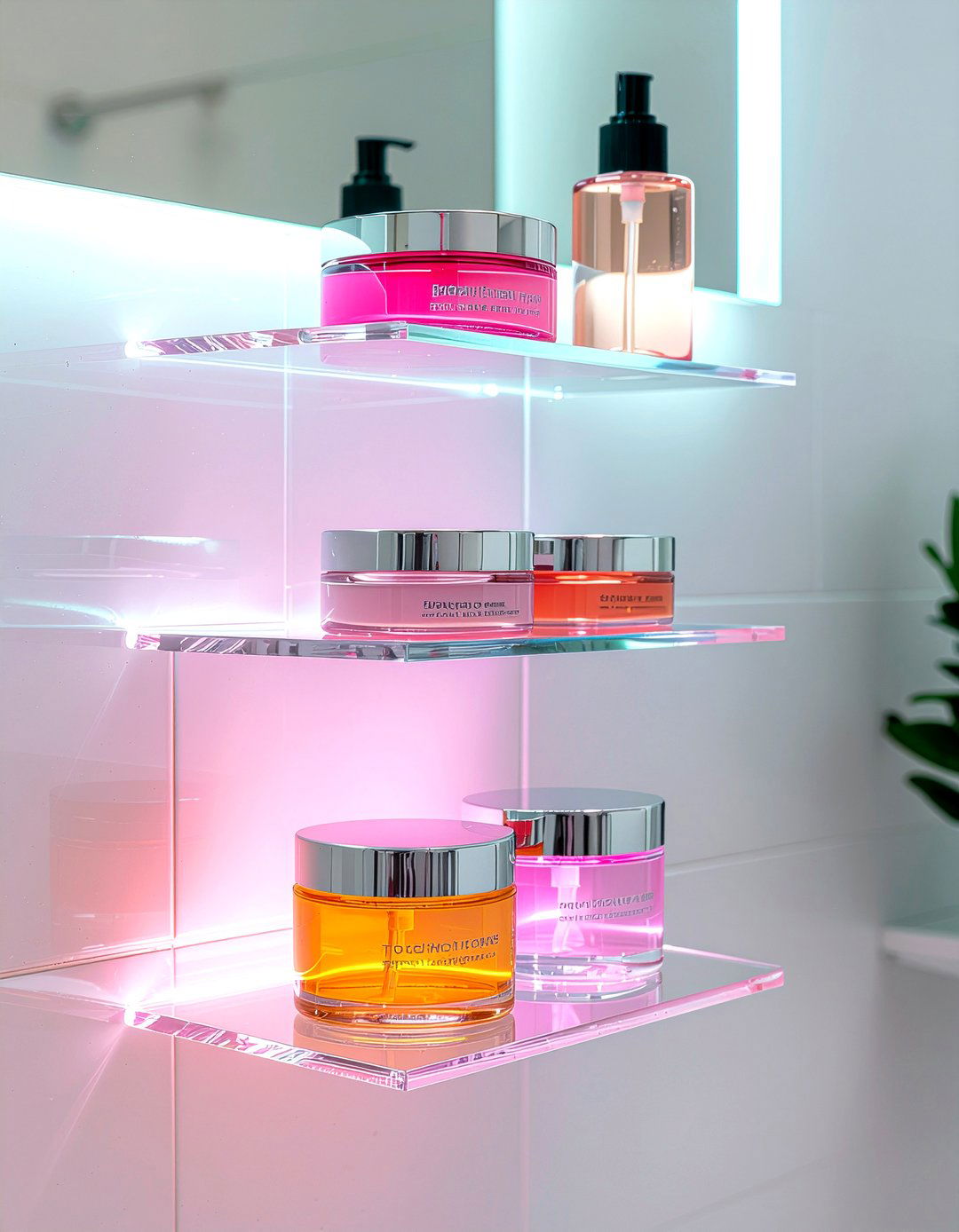 Acrylic bathroom shelving - 30 bathroom etagere ideas