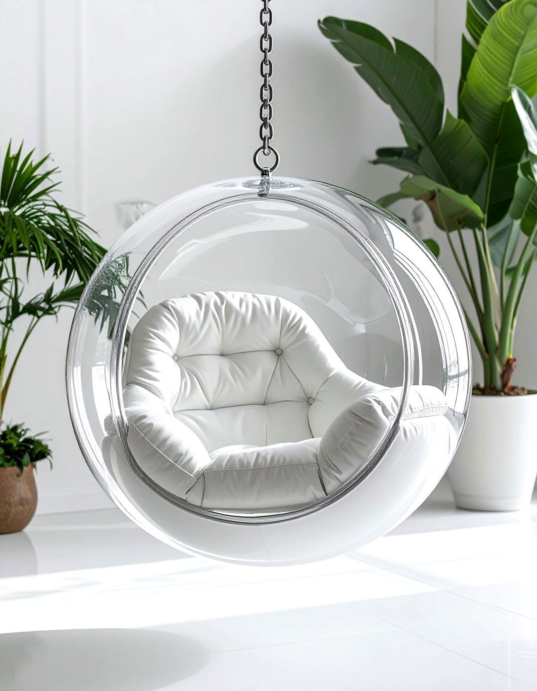 Acrylic bubble chair - 30 sphere decor ideas