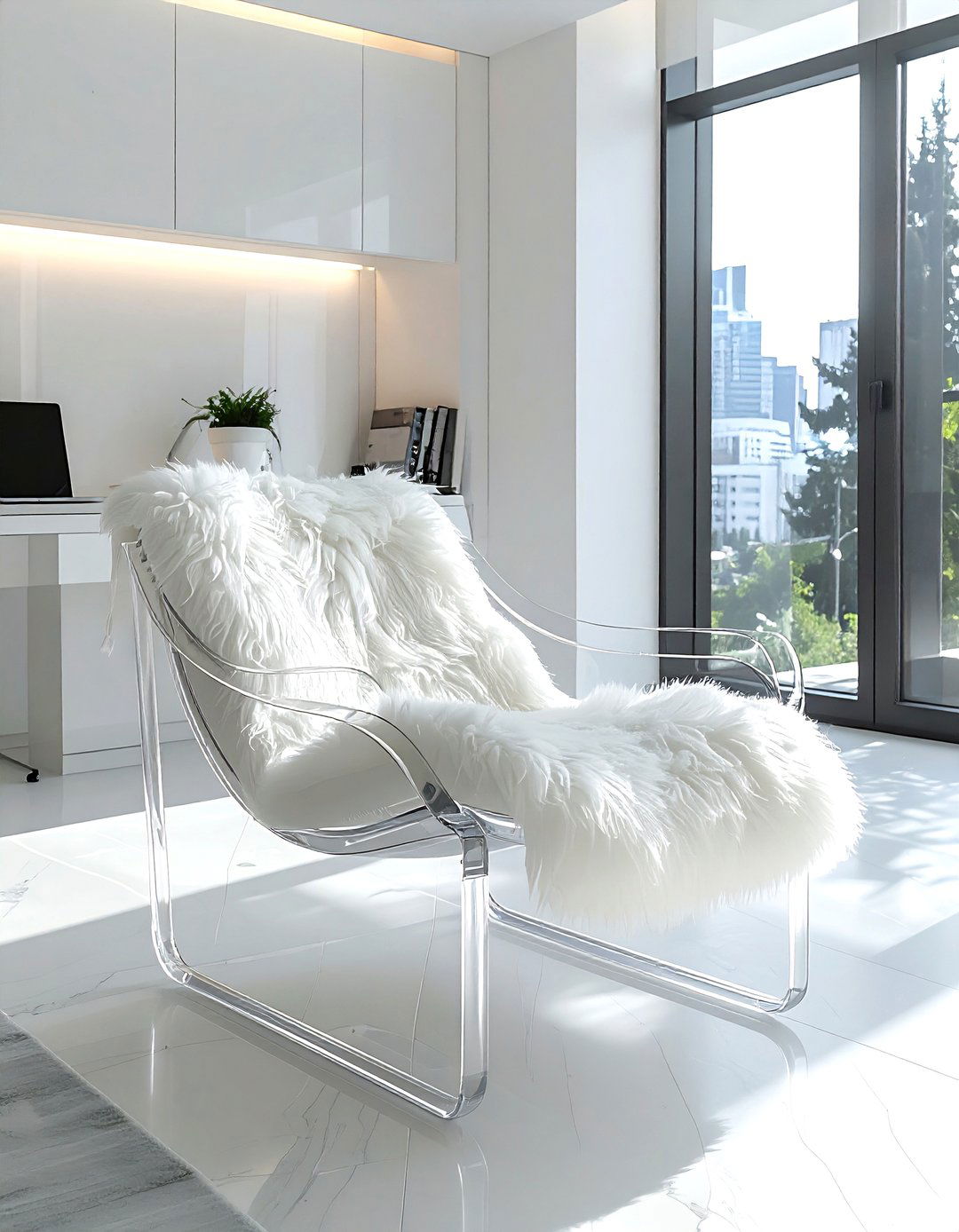 Acrylic chair - 30 glam home decor ideas