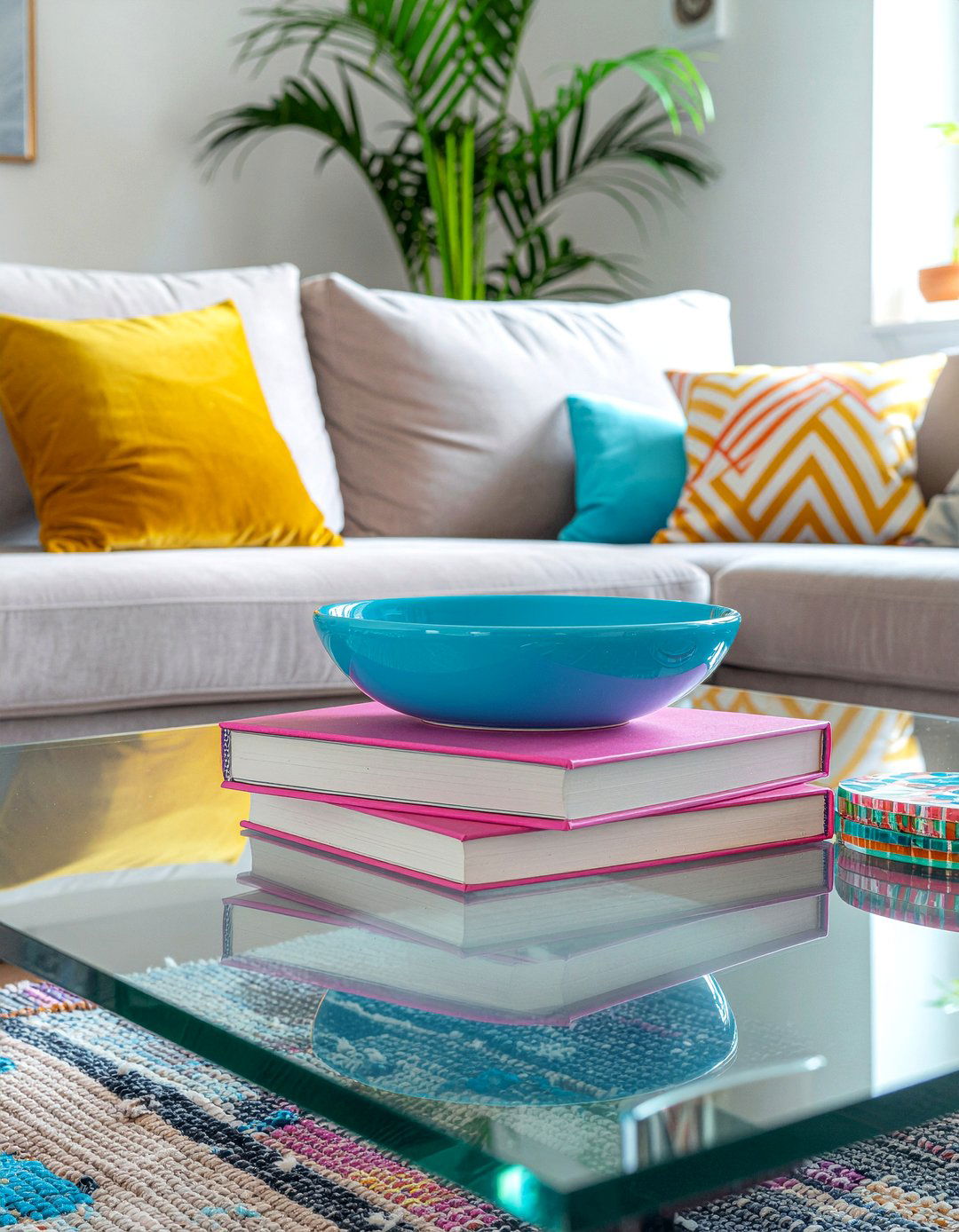 Acrylic coffee table decor - 30 living room coffee table styling