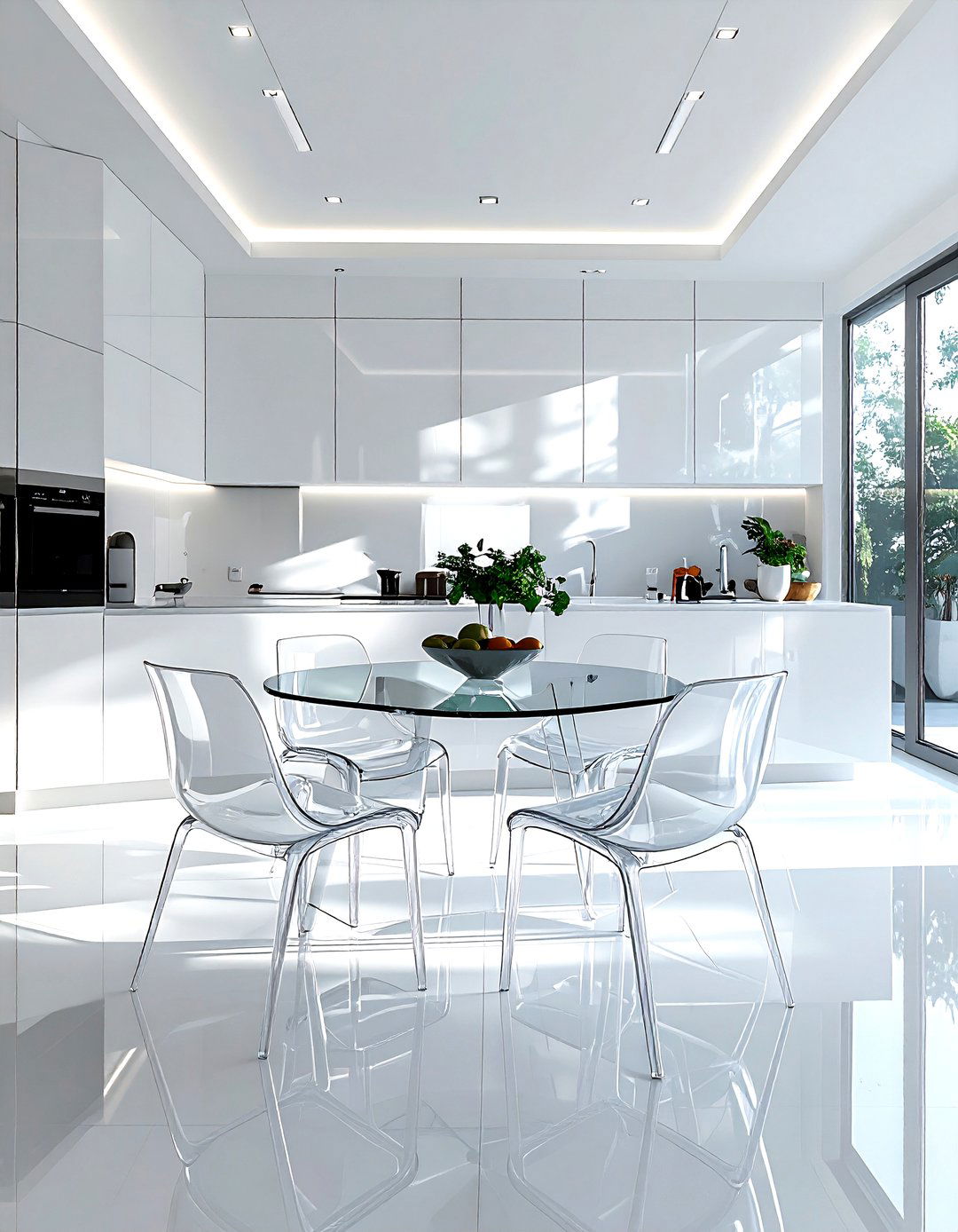 Acrylic ghost chair - 30 kitchen chair ideas