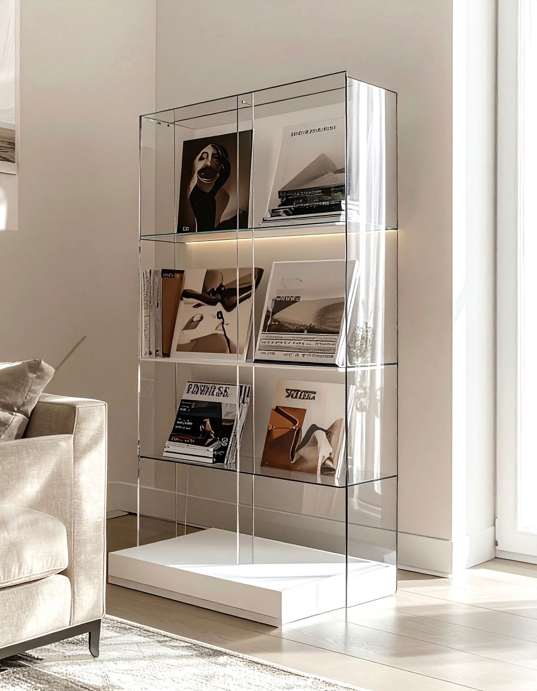 Acrylic magazine rack - 30 acrylic decor ideas