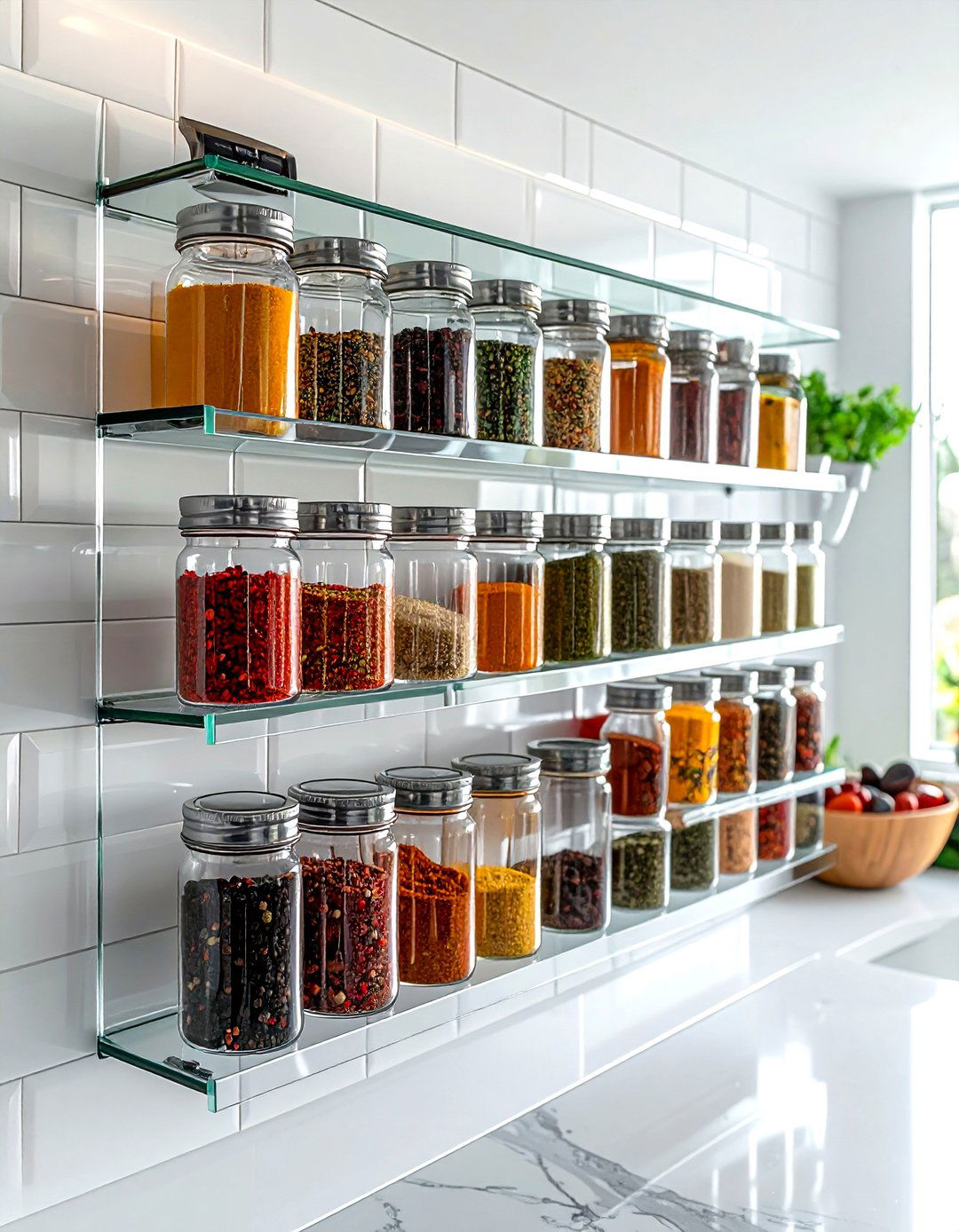 Acrylic spice rack - 30 acrylic decor ideas