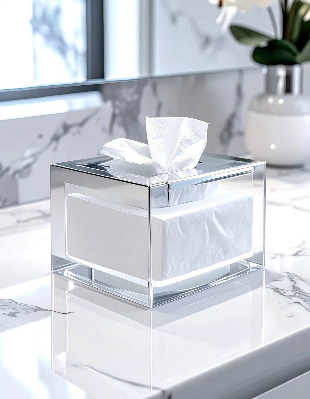 Acrylic tissue box cover - 30 acrylic decor ideas