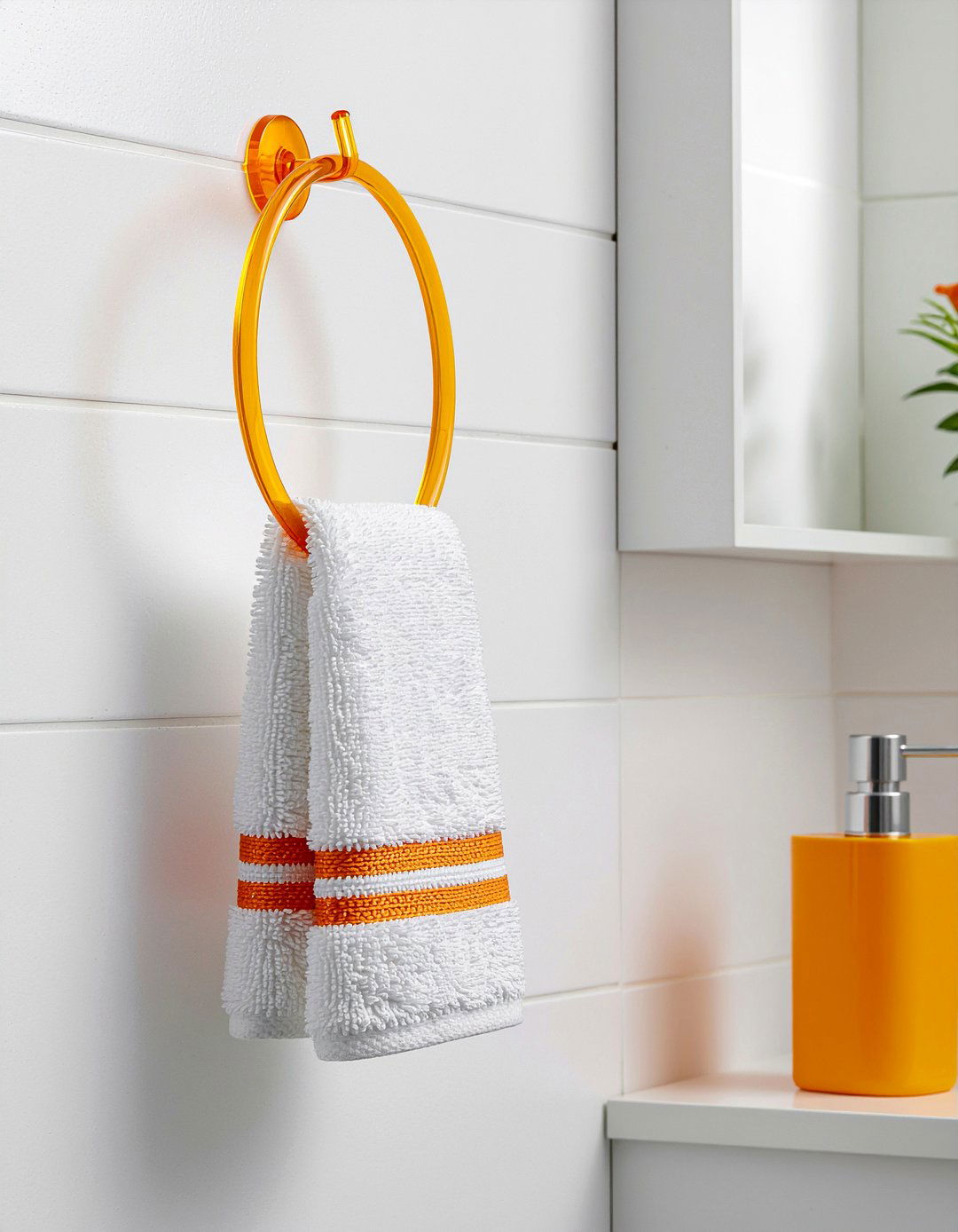 Acrylic towel ring - 30 bathroom towel ring ideas