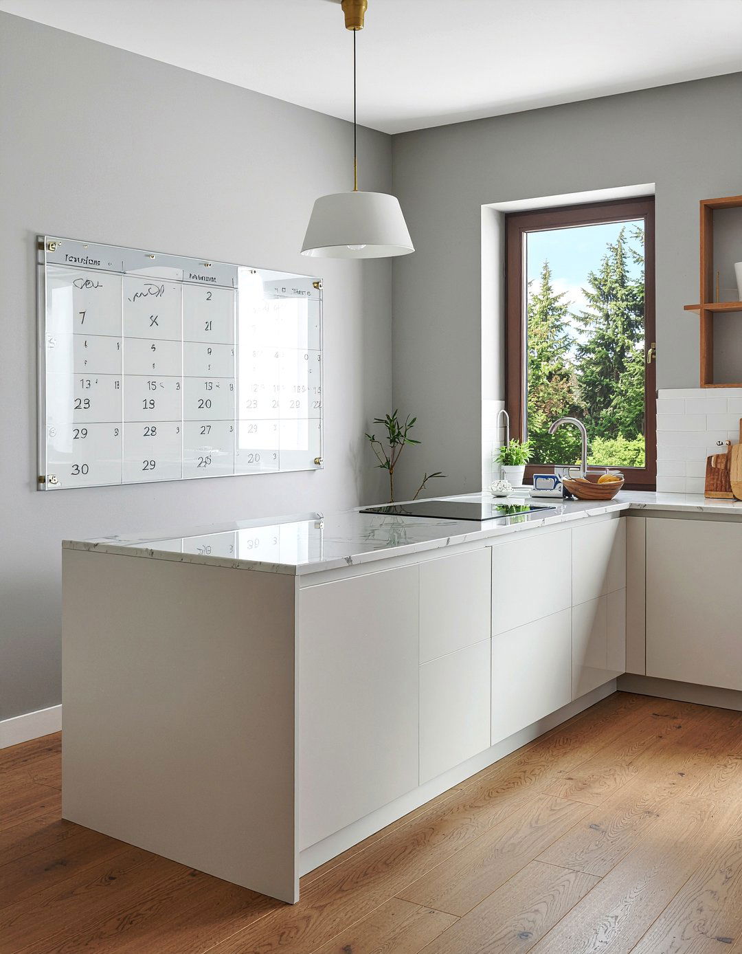 Acrylic wall calendar - 30 kitchen message board ideas