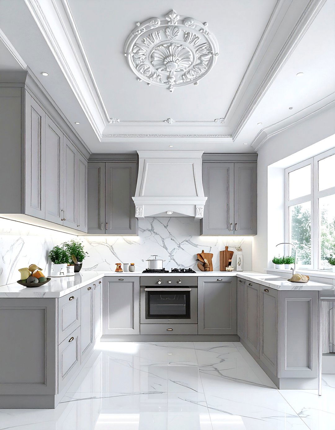 Add Decorative Crown Molding - 30 kitchen improvement ideas