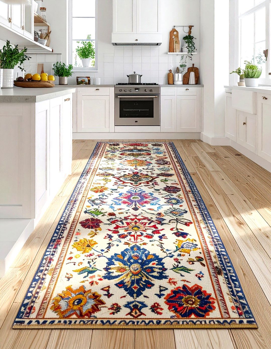 Add Decorative Kitchen Rug - 30 kitchen improvement ideas
