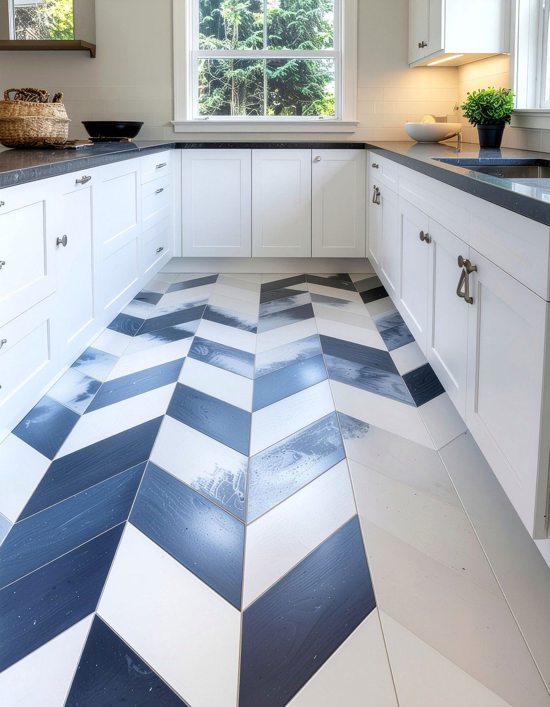Add Peel And Stick Floor Tile - 30 kitchen update ideas