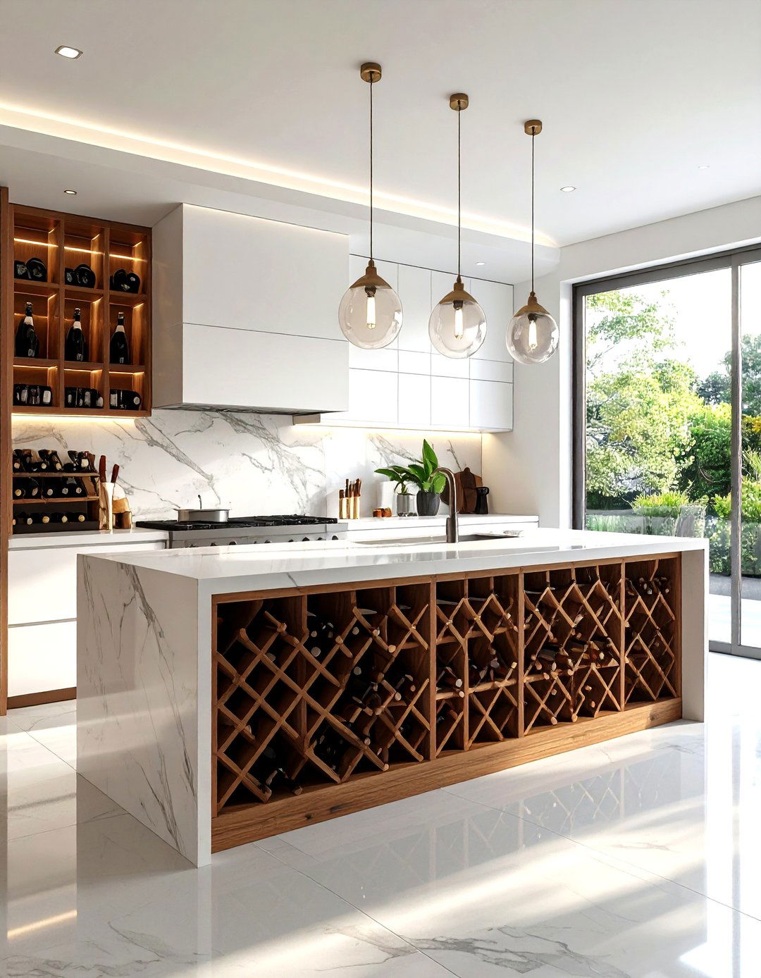 Add Wine Rack Storage - 30 kitchen improvement ideas