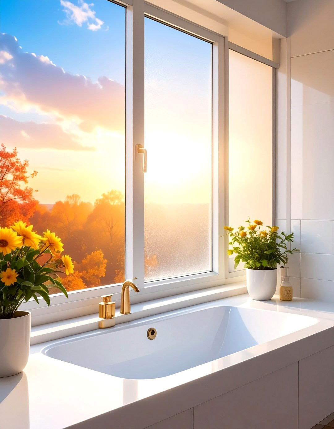 Add window privacy film - 30 weekend bathroom projects