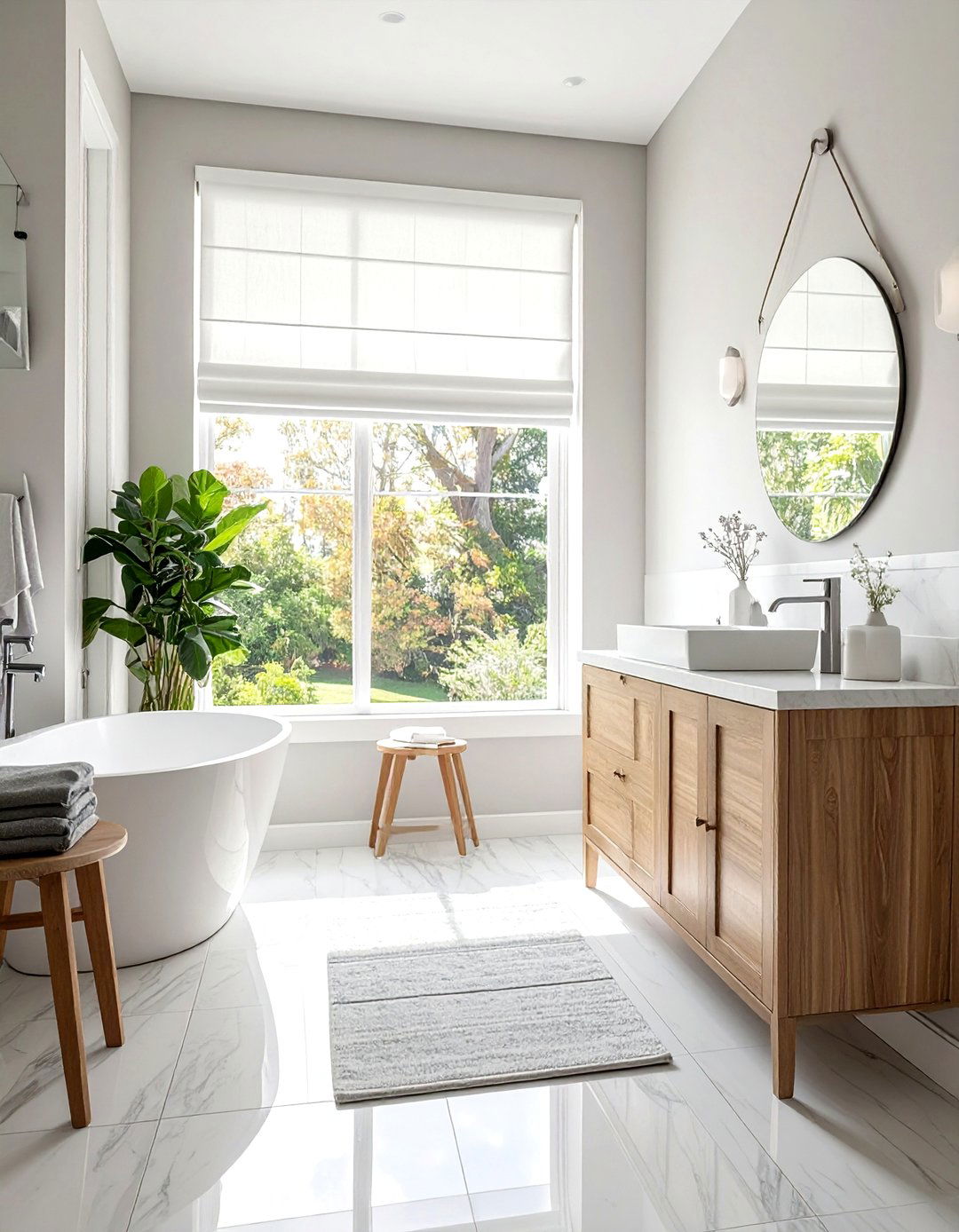 Add window treatment - 30 cheap bathroom remodel ideas