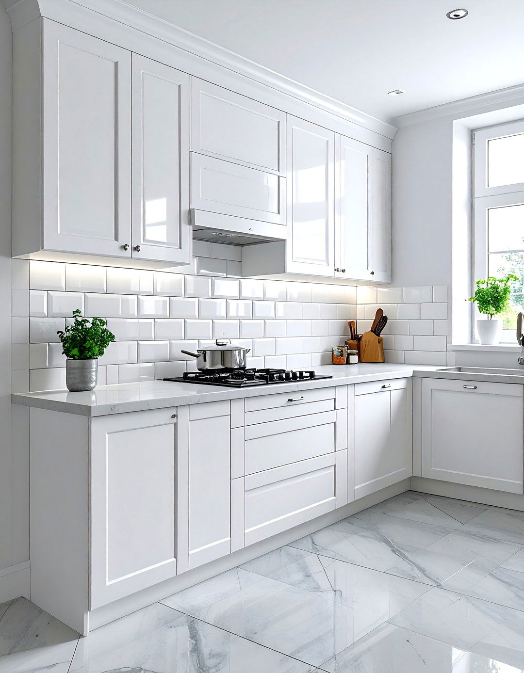 Adhesive Tile Backsplash - 30 no damage decor ideas