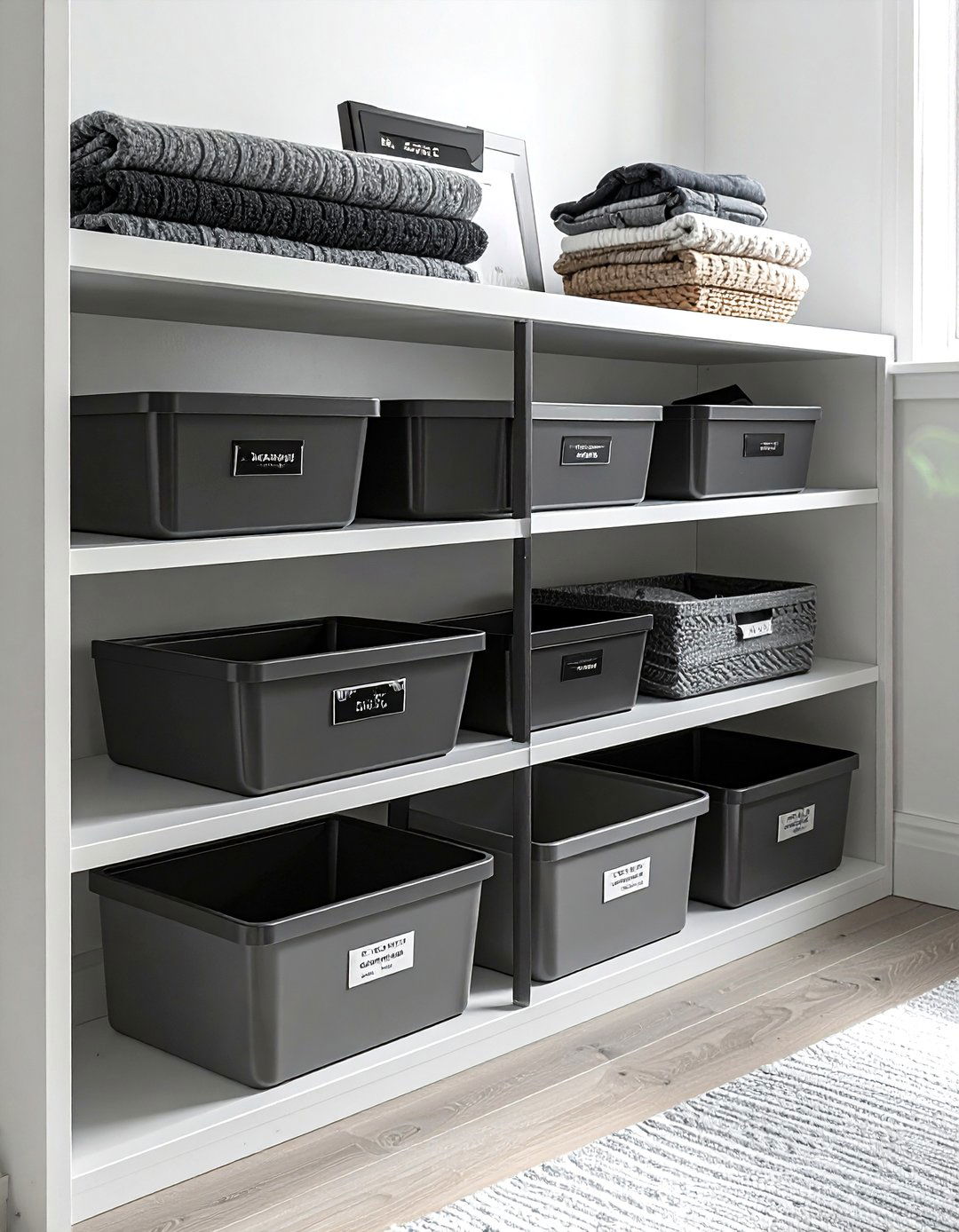 Adhesive closet label kit - 30 bedroom closet organization