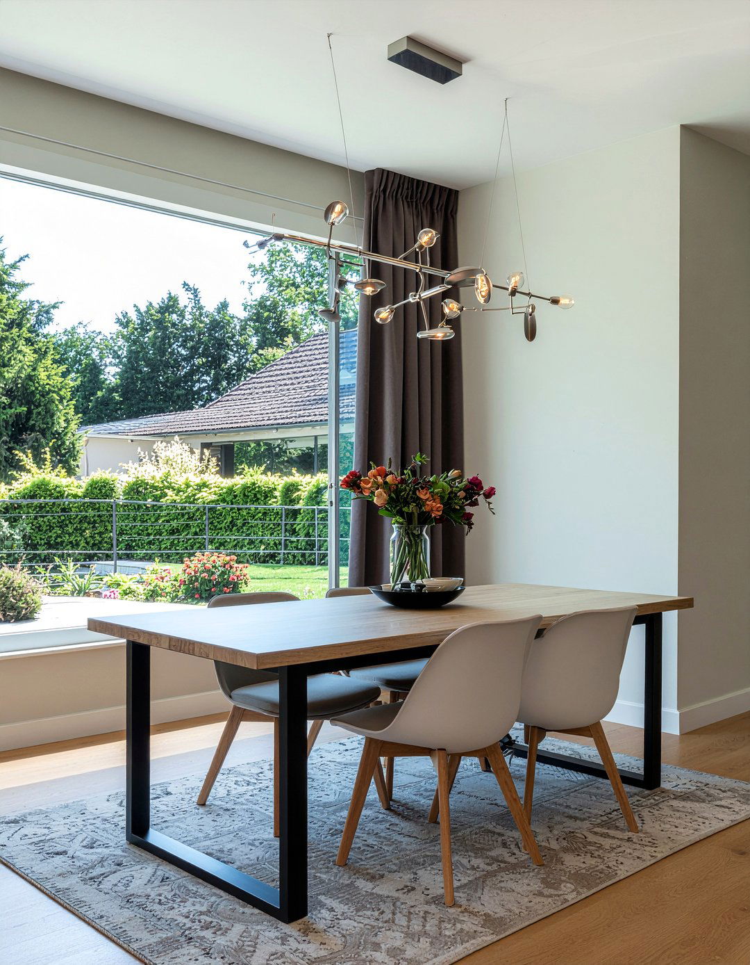 Adjustable Arm Dining Chandelier - 30 dining room ceiling light ideas