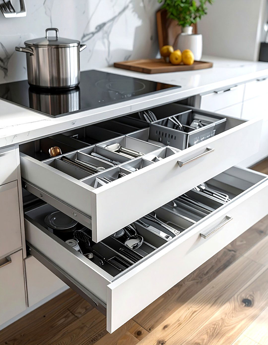 Adjustable Drawer Dividers - 30 kitchen drawer organization ideas