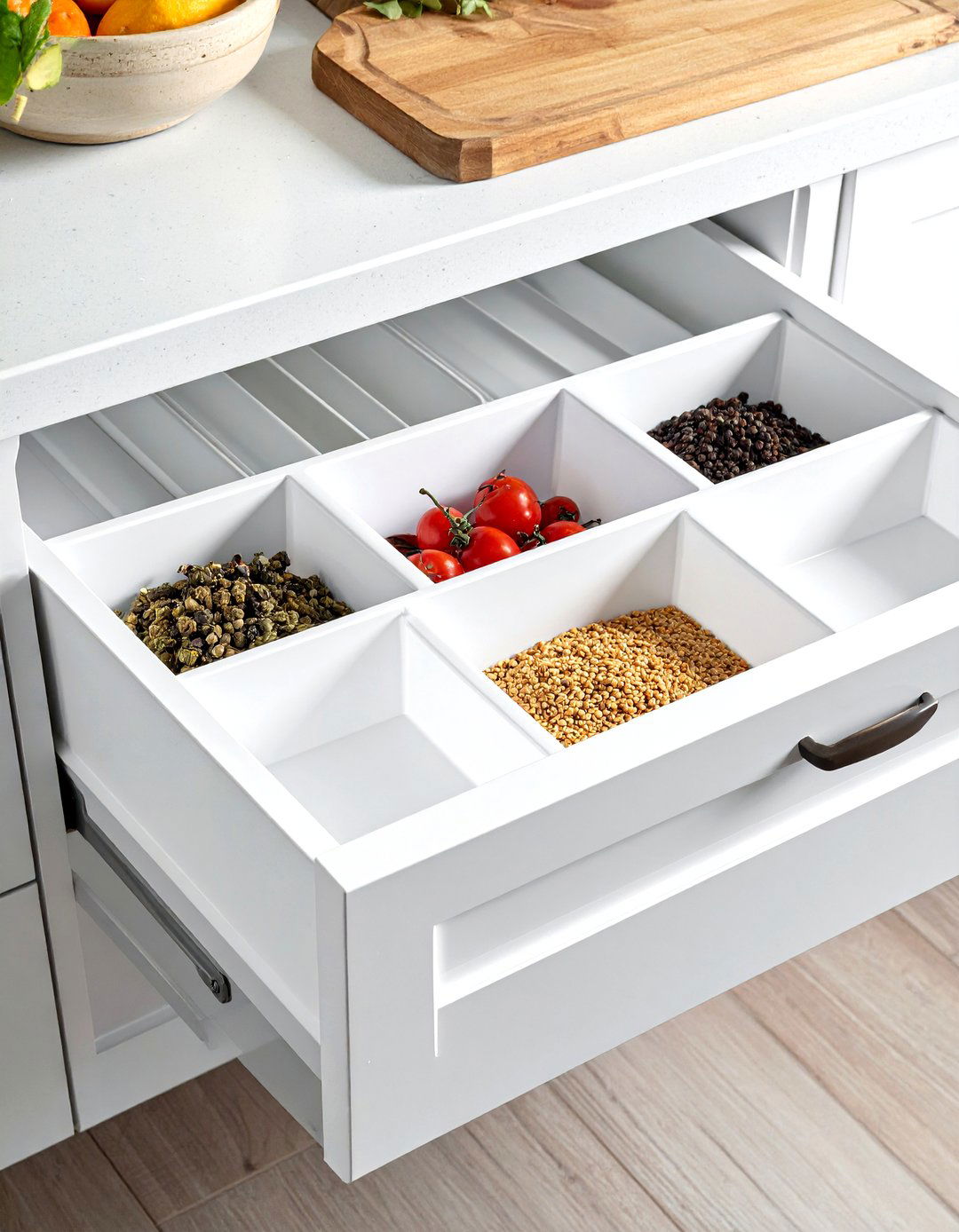 Adjustable Spice Drawer Dividers - 30 spice drawer kitchen ideas