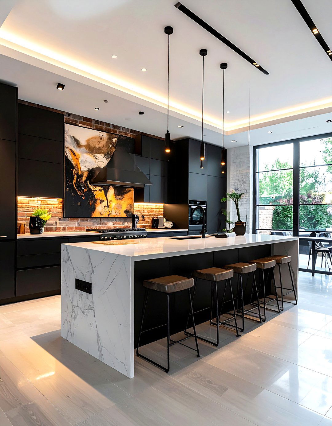 Adjustable gimbal accent lighting - 30 kitchen recessed lighting ideas