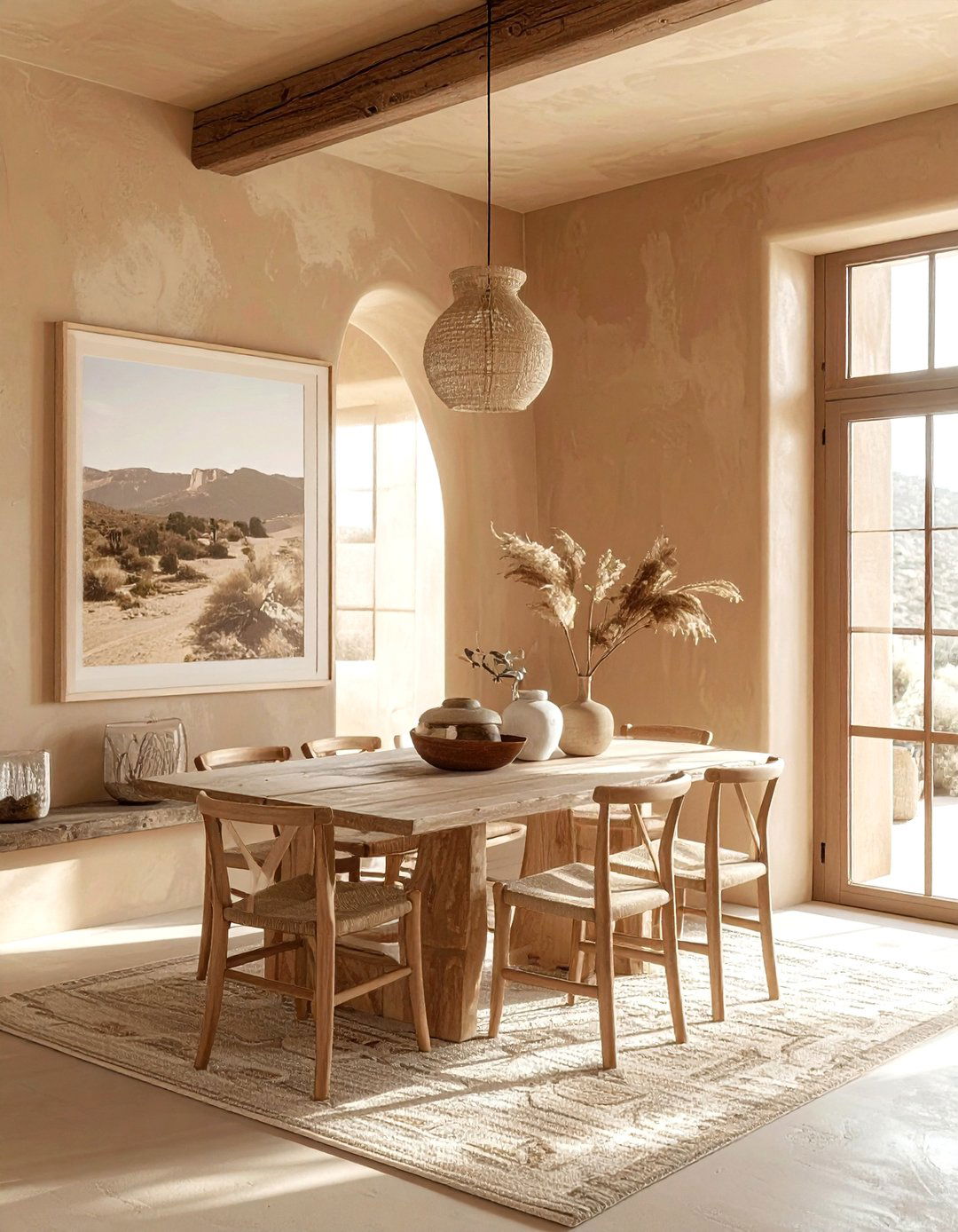 Adobe Plaster Walls - 30 Santa Fe dining room ideas