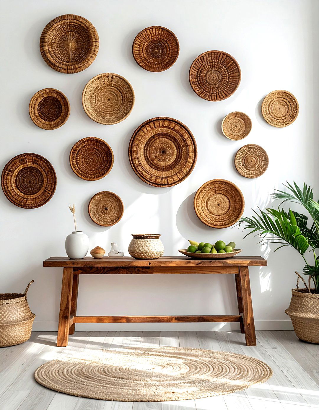 African Basket Wall Decor - 30 tribal pattern decor ideas