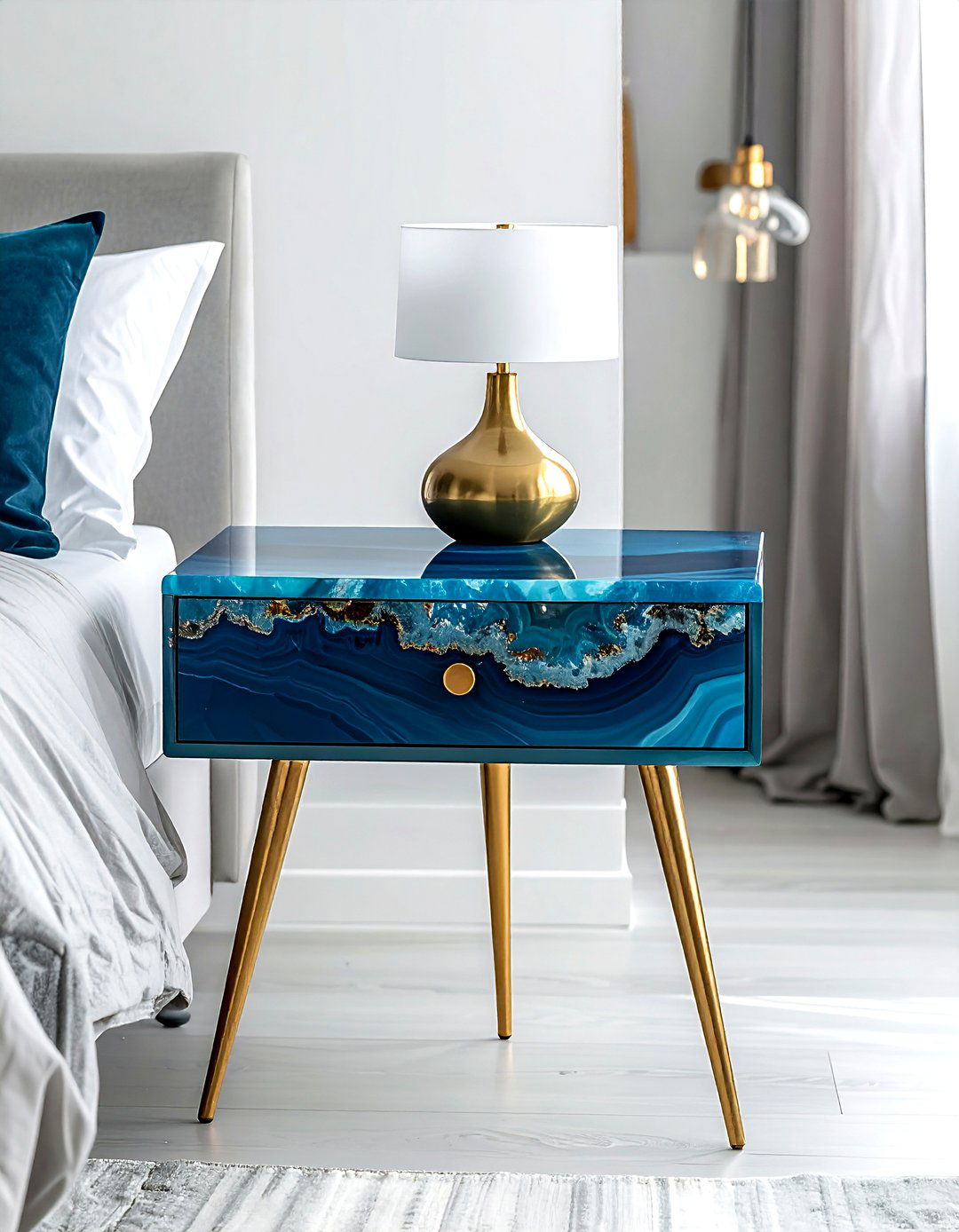 Agate Nightstand - 30 geode decor ideas