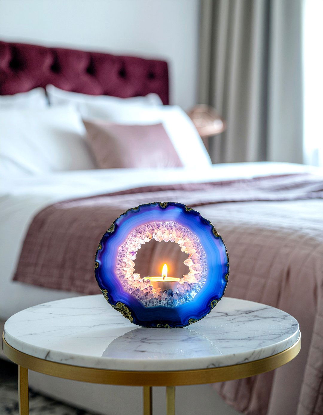 Agate Stone Slice - 30 bedroom candle holders