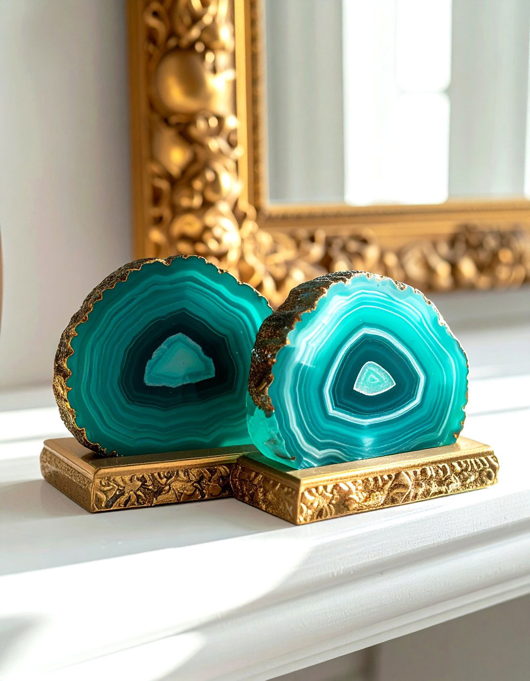 Agate bookend - 30 bookend ideas