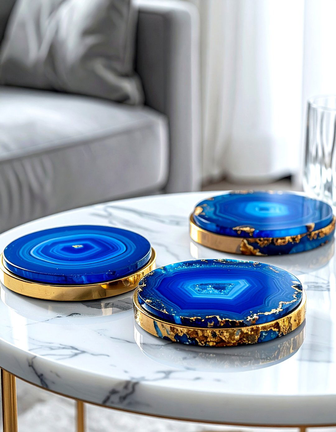 Agate coaster - 30 agate decor ideas