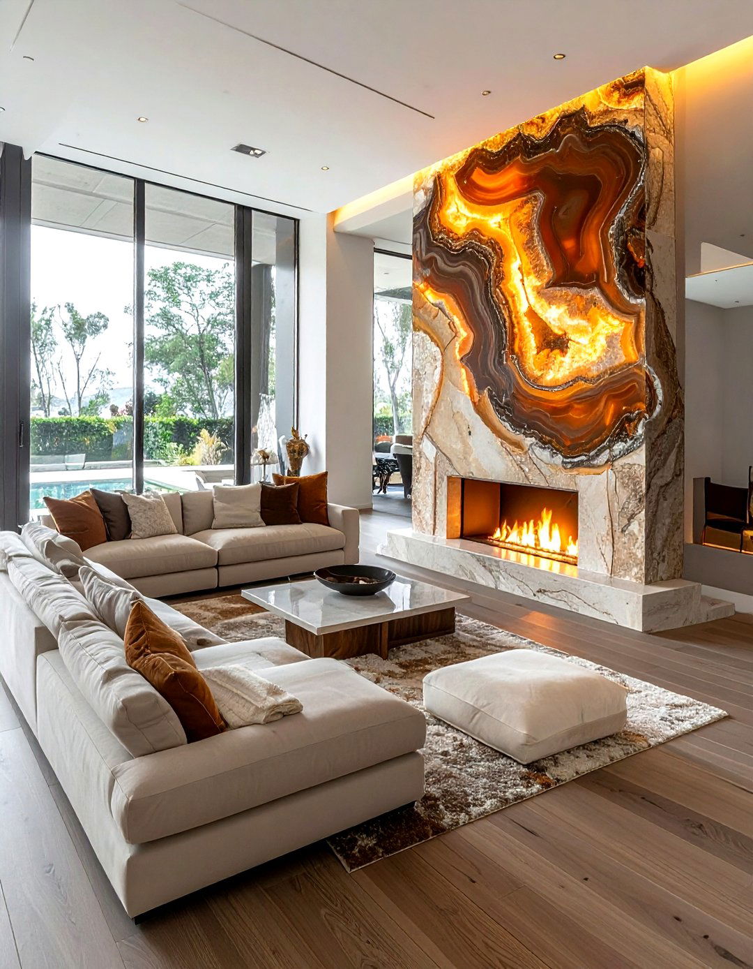 Agate fireplace - 30 agate decor ideas