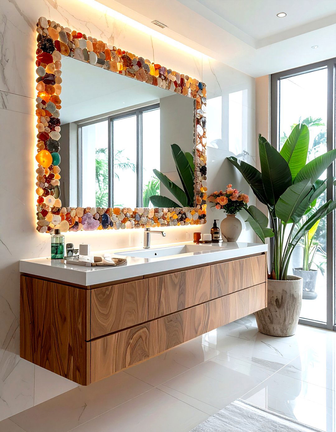 Agate mirror - 30 agate decor ideas