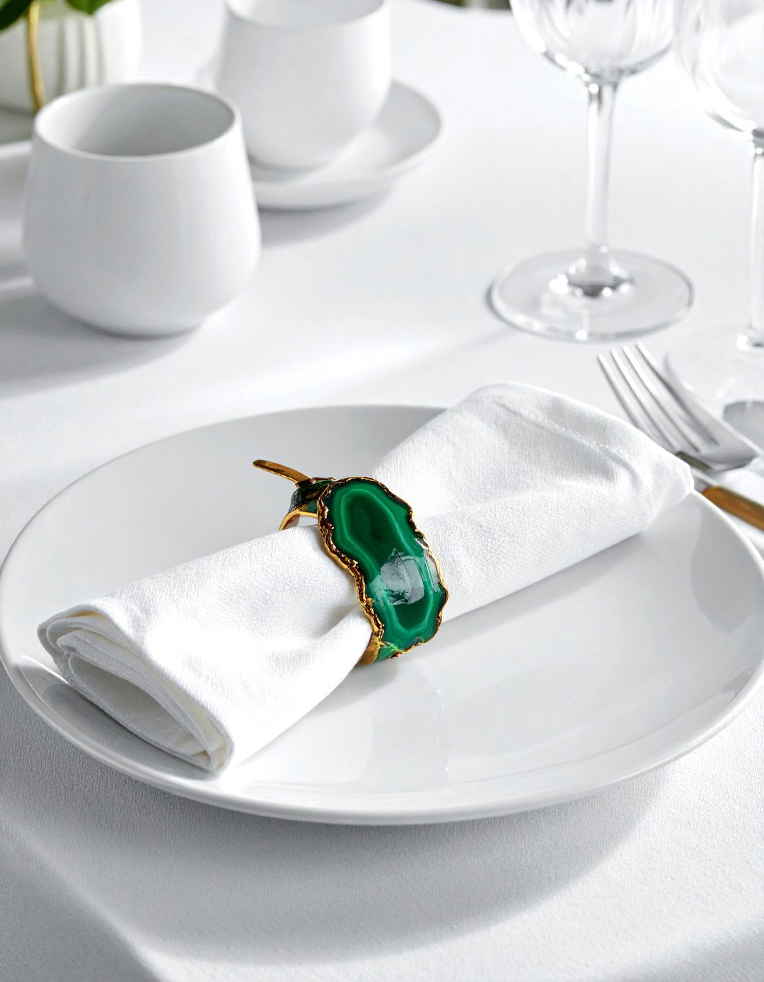 Agate napkin ring - 30 agate decor ideas