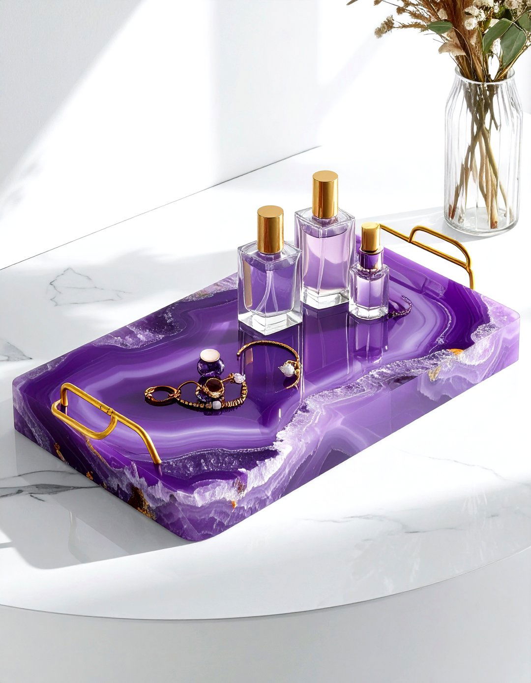 Agate tray - 30 agate decor ideas