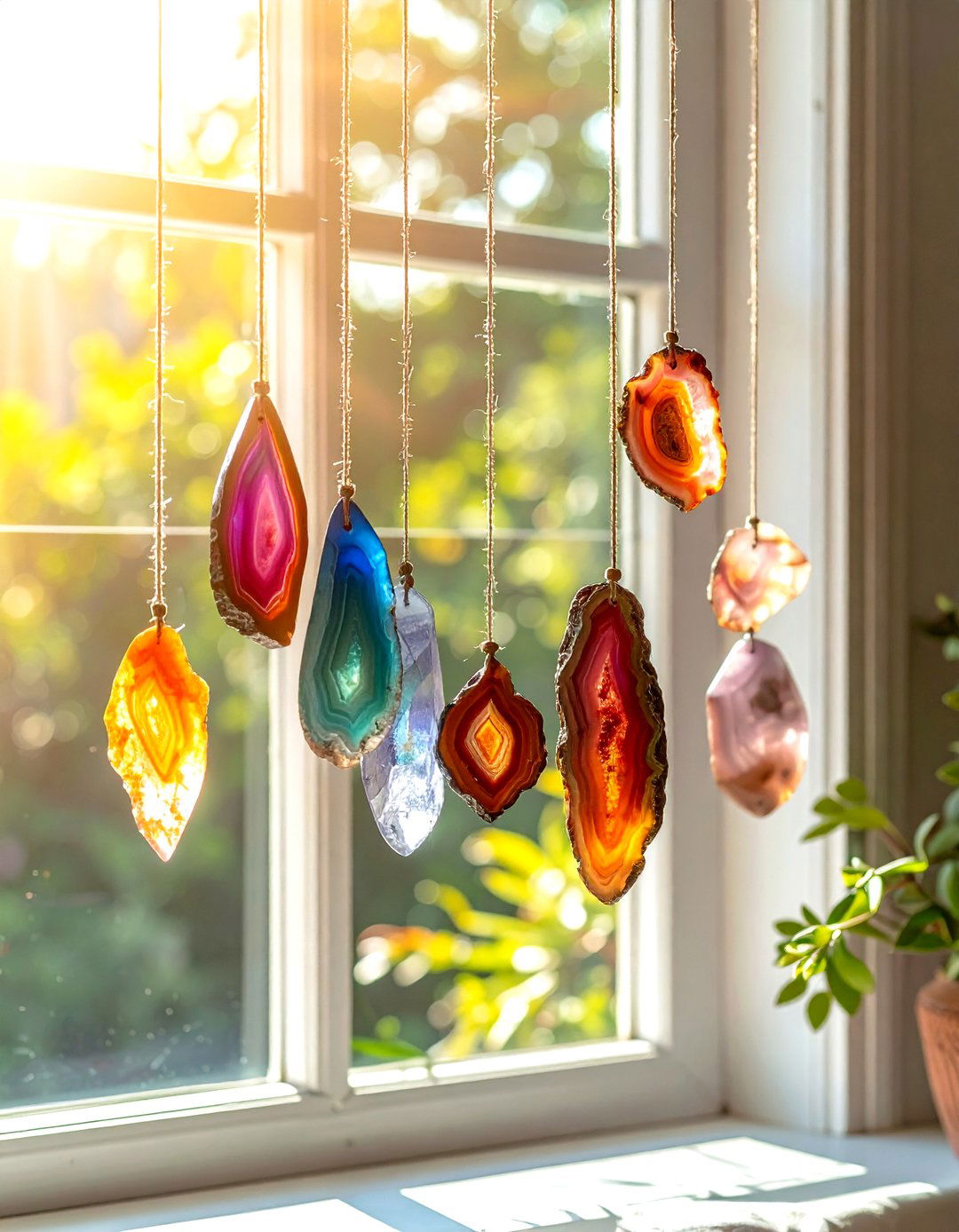 Agate window hanging - 30 agate decor ideas