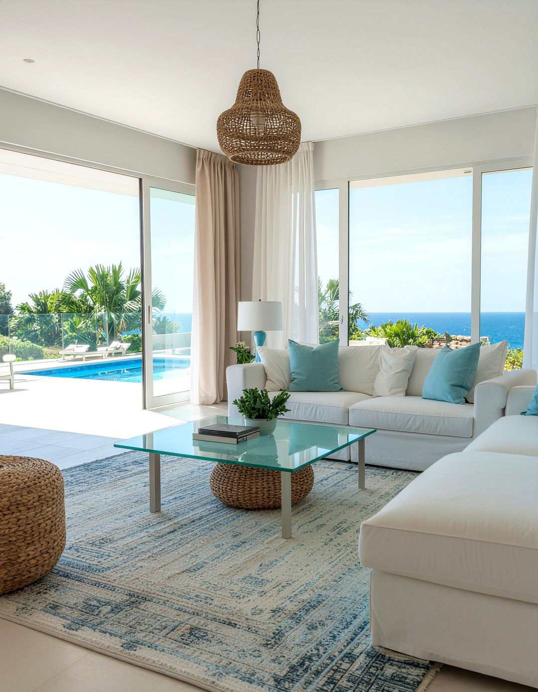 Airy Coastal Living Room - 30 beach themed living room ideas