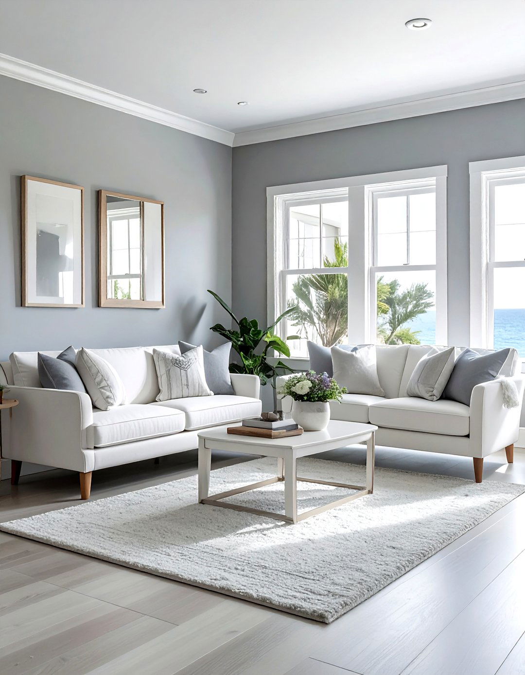 Airy Gray Living Room Decor - 30 coastal gray living room ideas