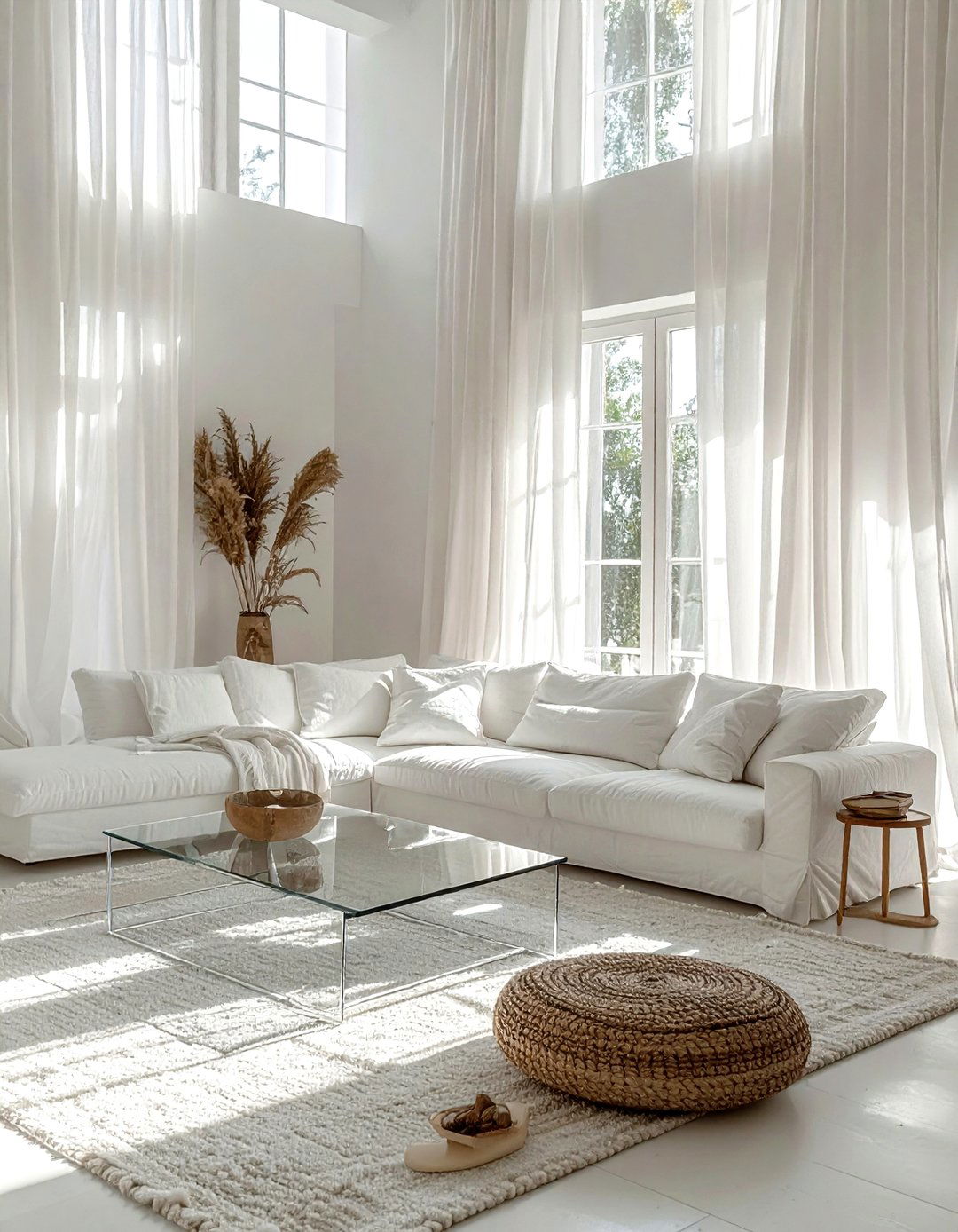 Airy White Bohemian Living Room - 30 bohemian white living room ideas