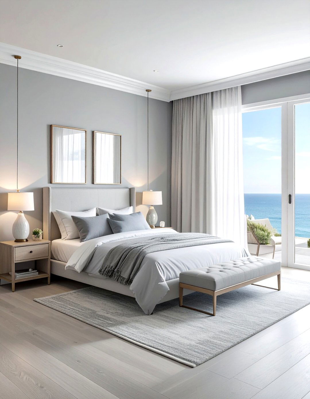 Airy coastal bedroom - 30 coastal gray bedroom ideas
