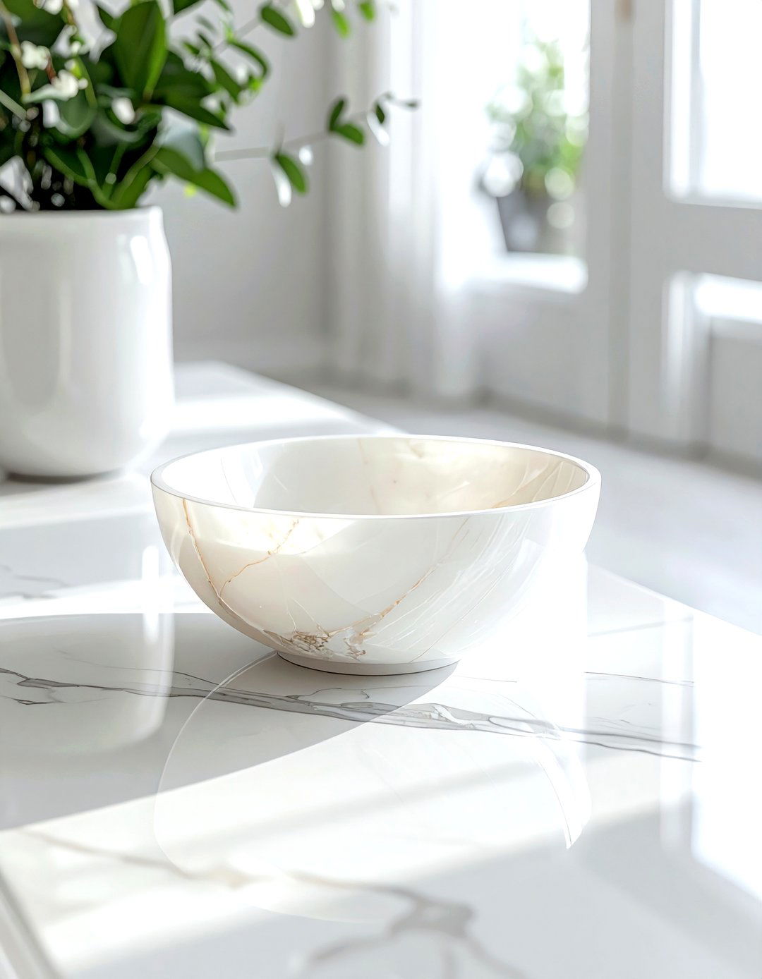 Alabaster stone bowl - 30 console bowl ideas