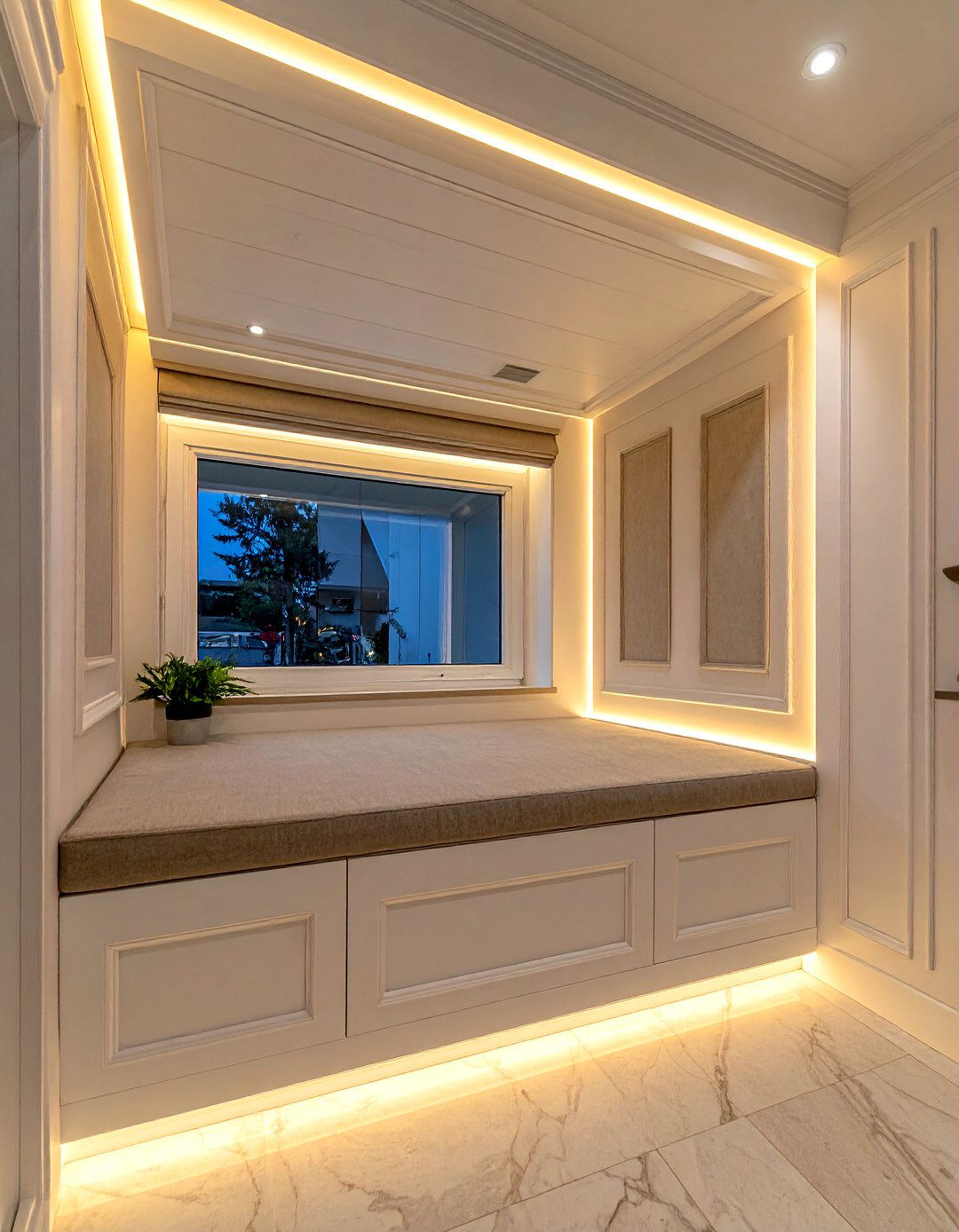 Alcove Window Seat - 30 bathroom window seat ideas