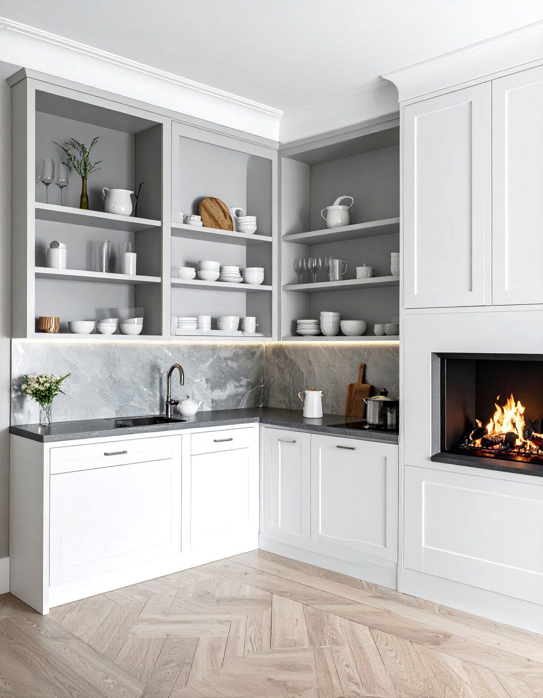 Alcove kitchen storage - 30 Georgian kitchen ideas