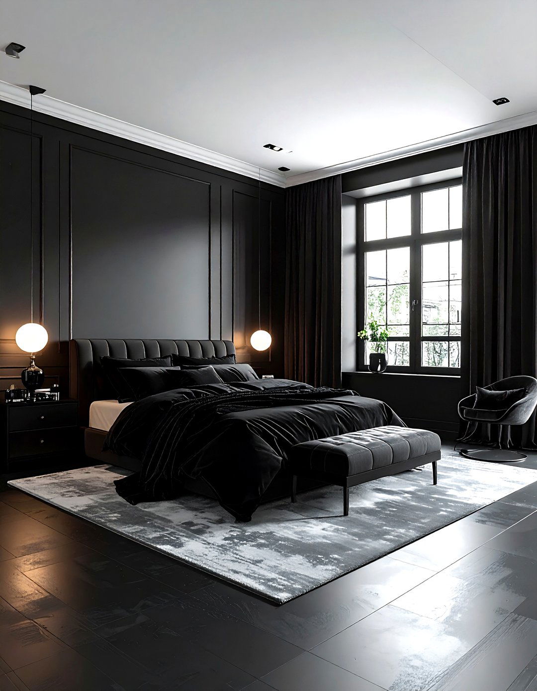 All Black Bedroom - 30 minimalist black bedroom ideas