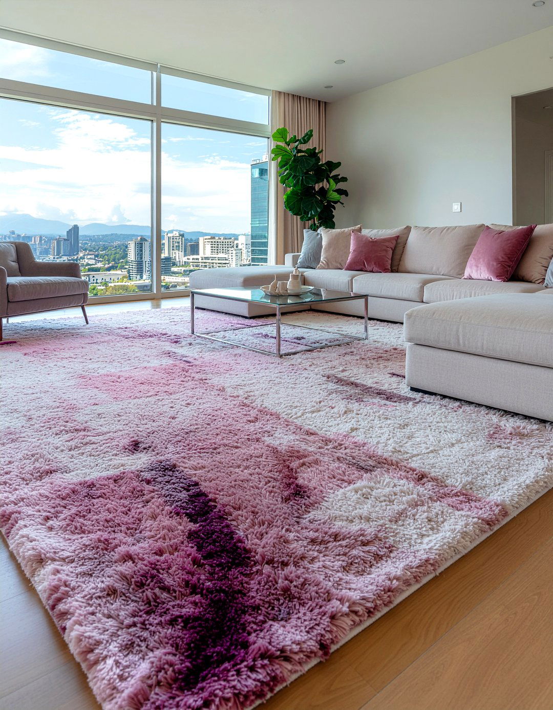 All Legs On Rug Placement - 30 living room rug size guide