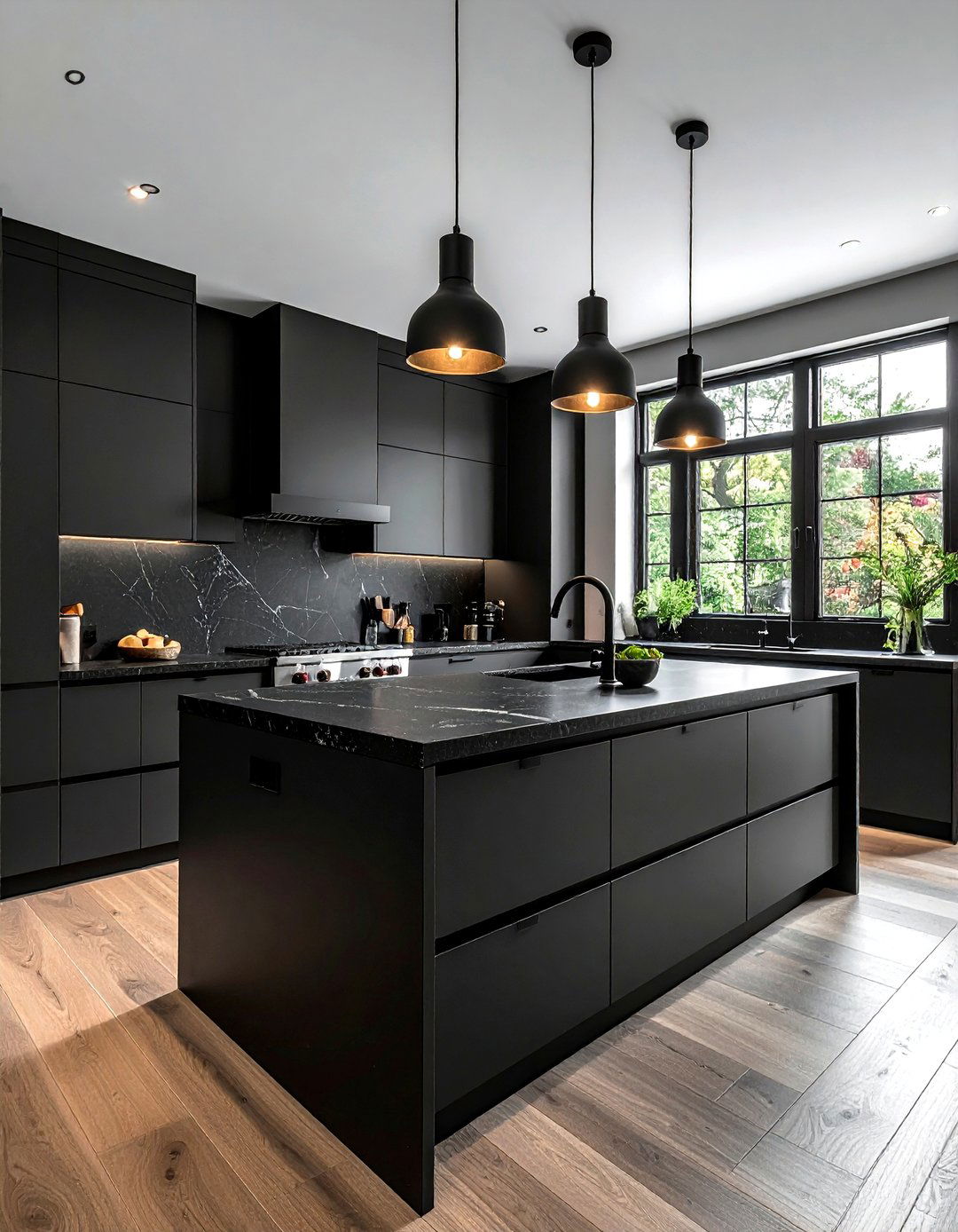 All Matte Black Kitchen Look - 30 matte black kitchen ideas