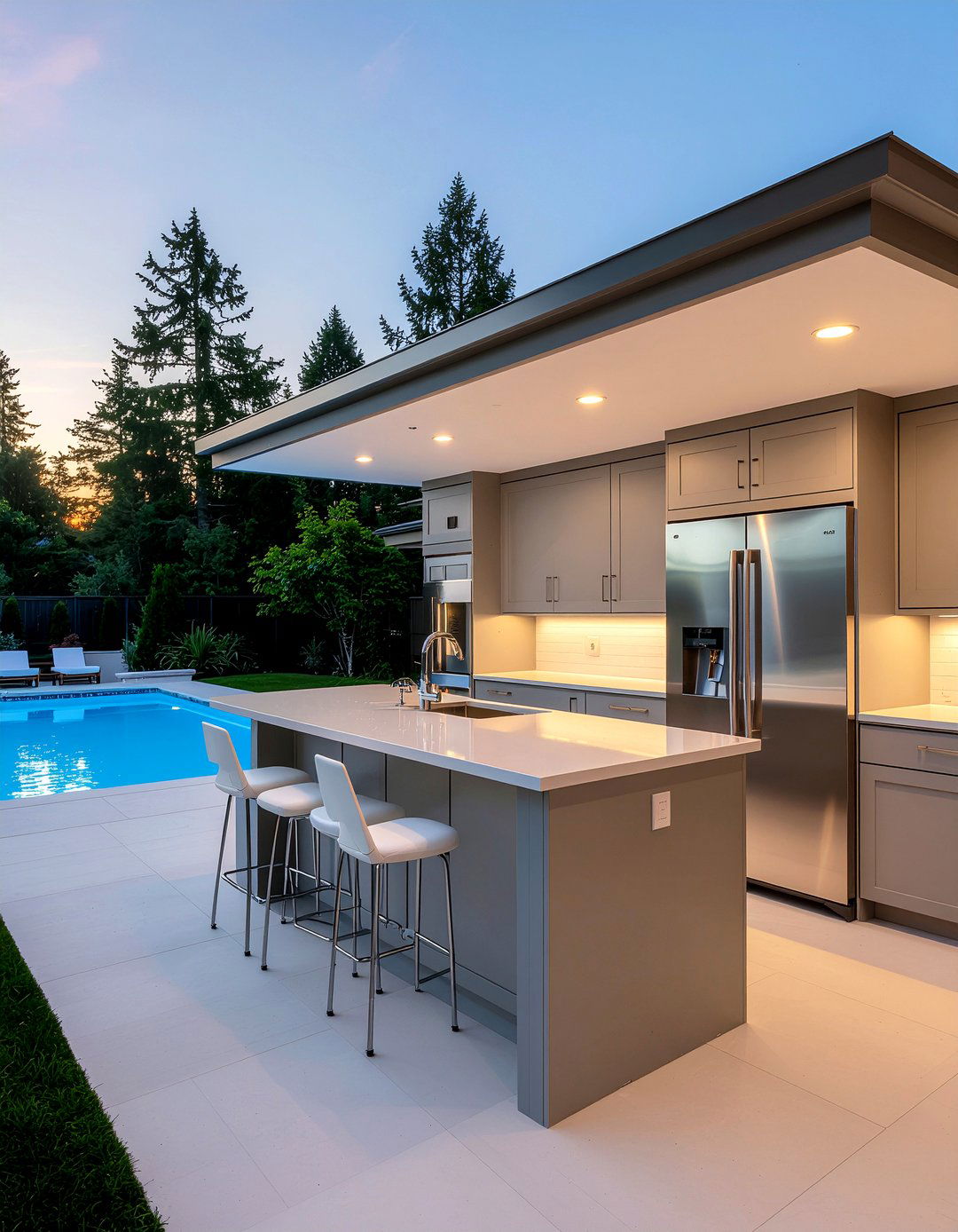 All Weather Pool House Kitchen Setup - 30 pool house kitchen ideas